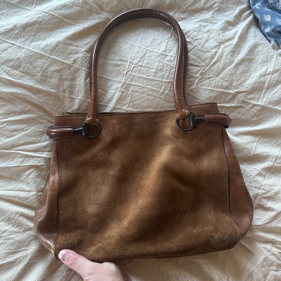 Gucci Suede Horsebit Tote - Picture 5 of 14